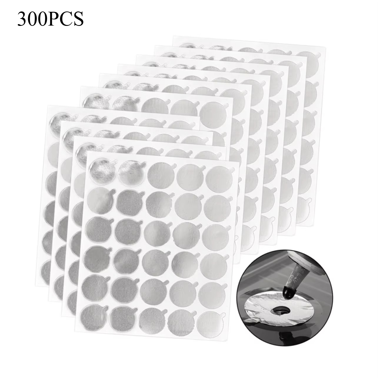 Eyelash Extension Repair - 300pcs Foil Sticker Pads(10 Sheets) Eyelash