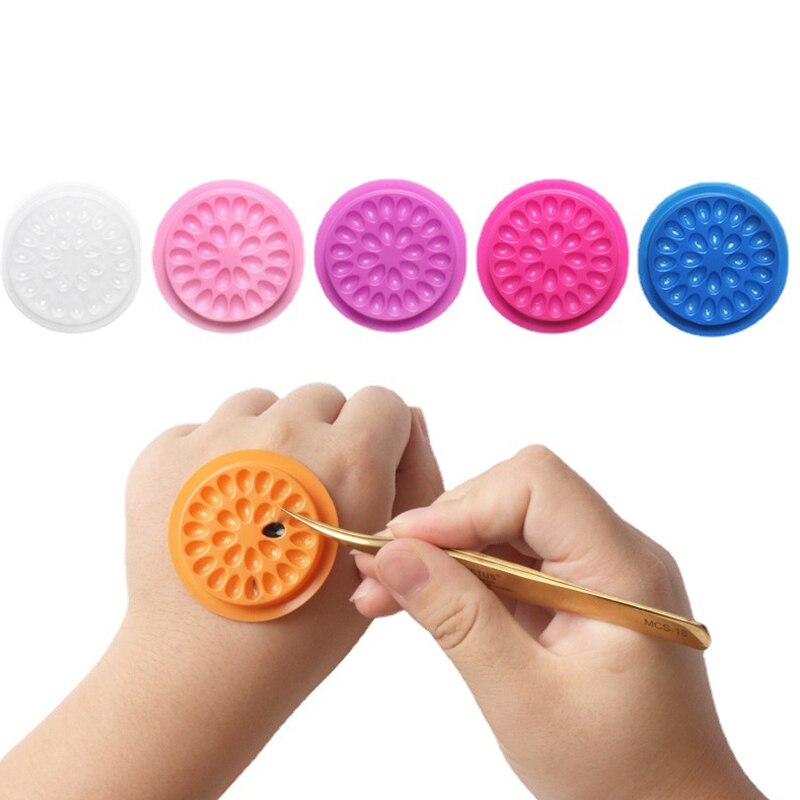 Eyelash Extension Guide - 100pcs Eyelash Glue Holder Eyelashes Extension