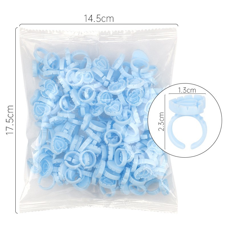 100Pcs Disposable Glue Ring Ho - Eyelash Extension Guide review and price