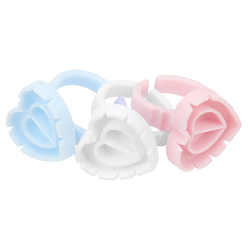100Pcs Disposable Glue Ring Ho - Eyelash Extension Guide review and price