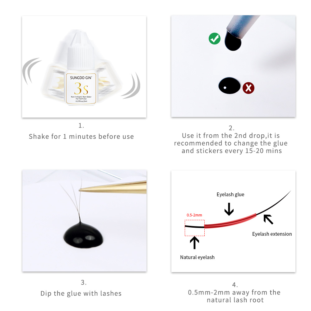 Eyelash Extension Glue 3S Fast - Eyelash Extension Eye Irritation review and price
