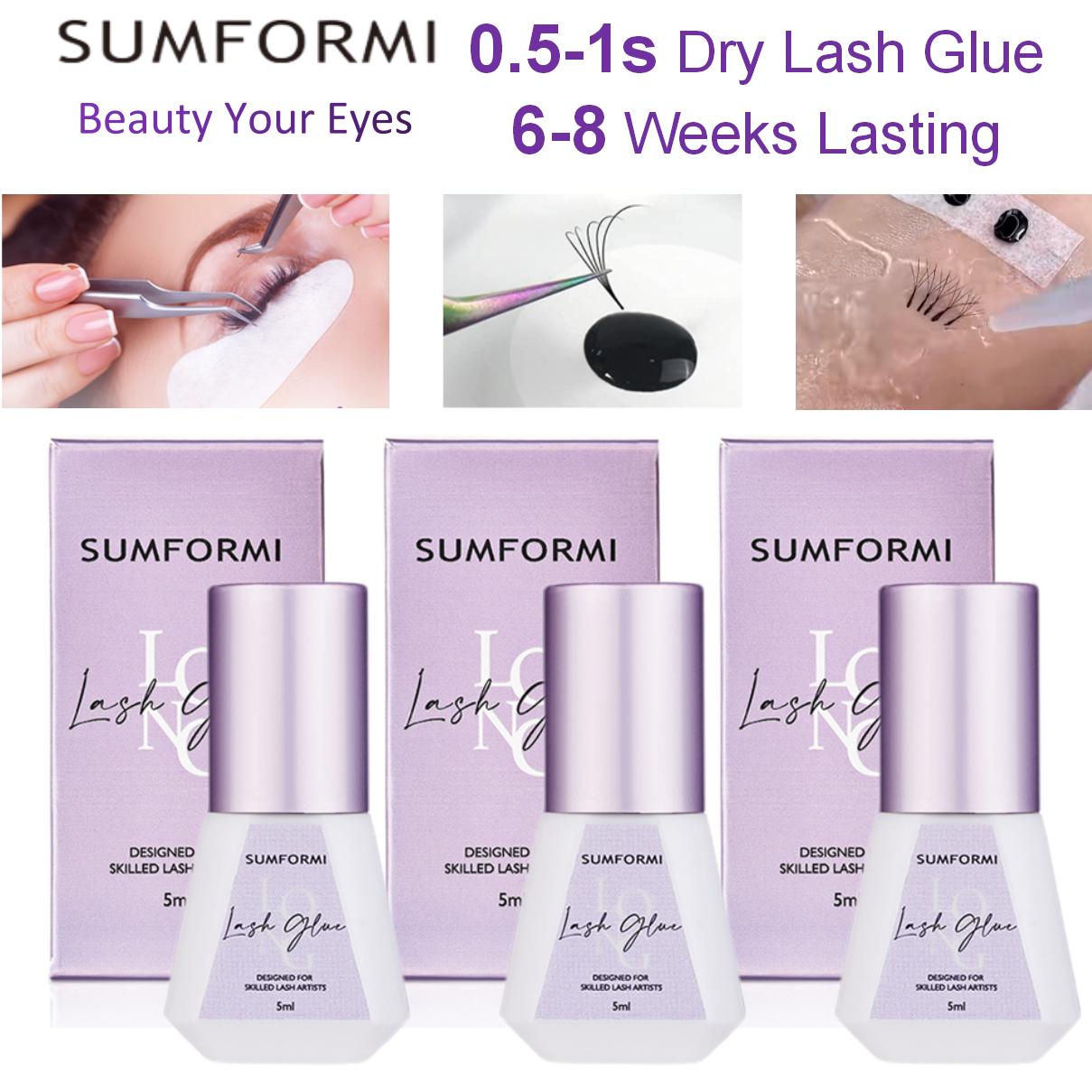 Thin Black Eye Lash Glue 0.5s  - Eyelash Extension Eye Irritation review and price