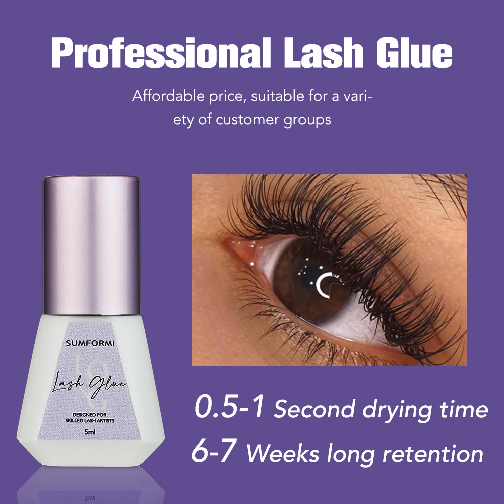 Thin Black Eye Lash Glue 0.5s  - Eyelash Extension Eye Irritation review and price