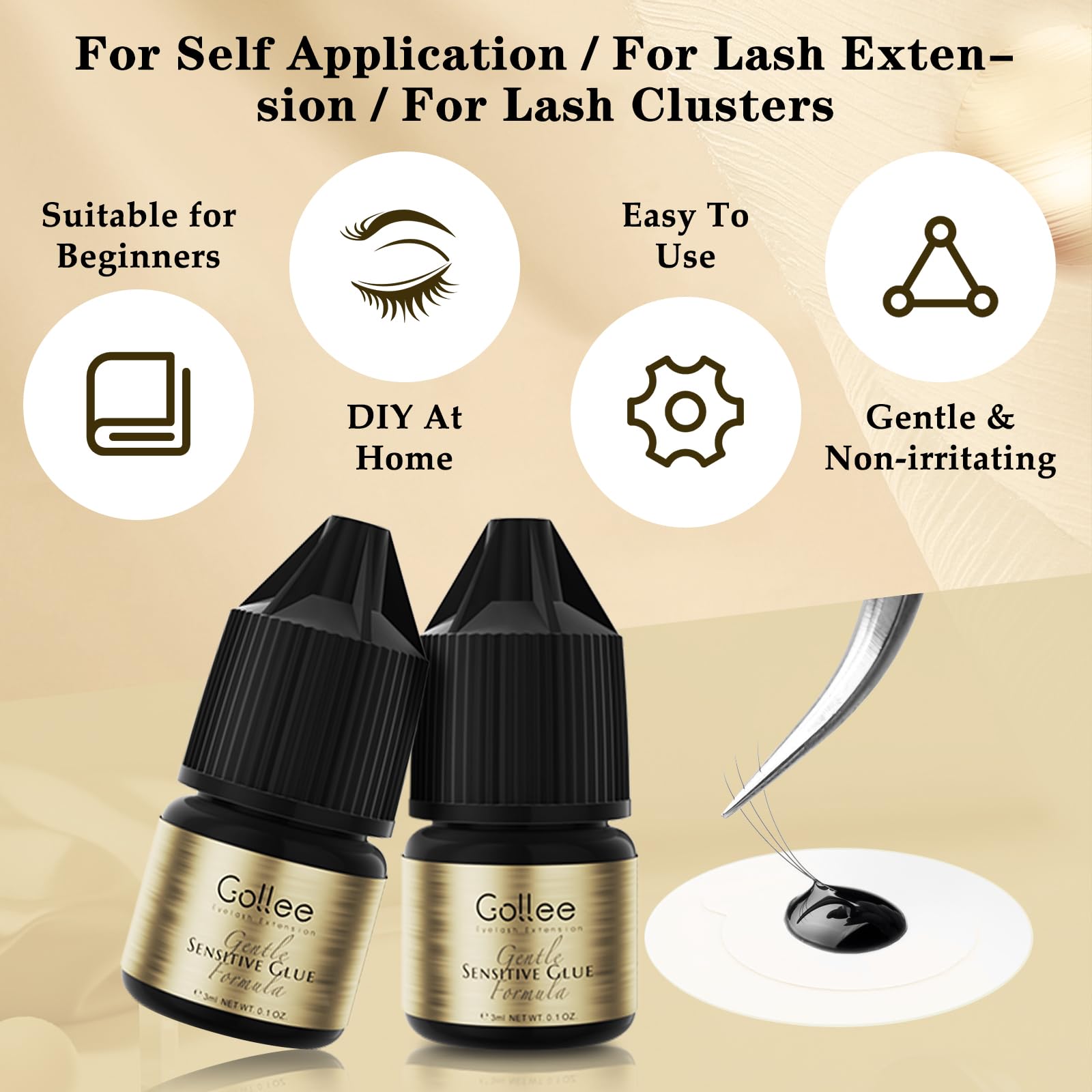 Gollee Eyelash Adhesive Cluste - Eyelash Extension Eye Irritation review and price