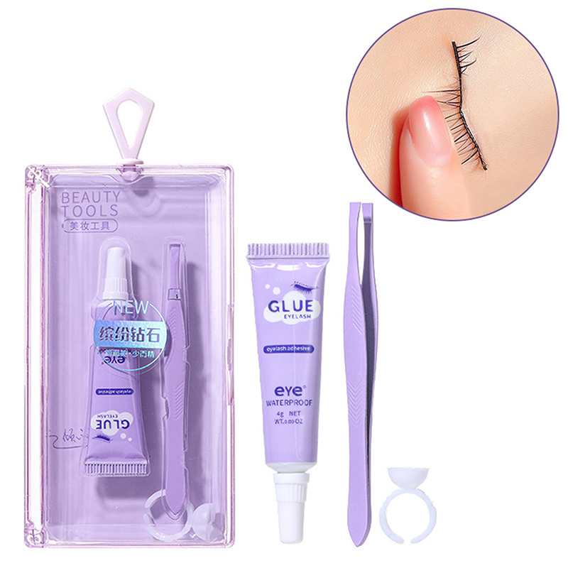Eyelash Glue With Tweezers Set - Eyelash Extension Eye Irritation review and price