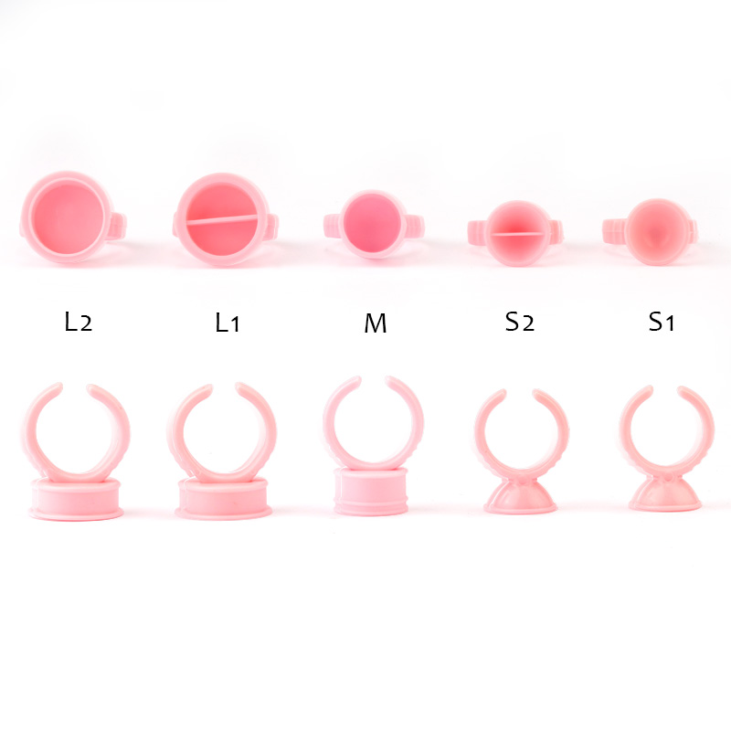 100pcs Disposable Glue Rings P - Eyelash Extension Guide review and price